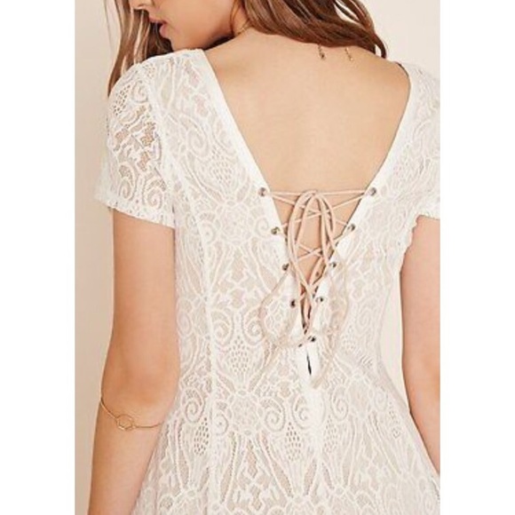 Knit Lace Forever 21 Romper - Picture 2 of 5